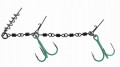 Dozbrojka z Krętlików Jaws Double Evo Stinger Fluo 25kg Kotwice nr 1/0