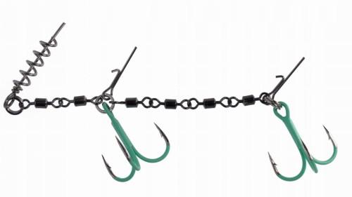 Dozbrojka z Krętlików Jaws Double Evo Stinger Fluo 25kg Kotwice nr 1/0