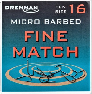 Drennan haczyki Fine Match Micro Barbed 16