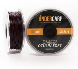 Undercarp Plecionka przyponowa w otulinie 20m 25LBs Otulin Soft brązowa