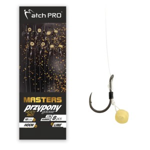 Przypony Matchpro Method Feeder Masters Rubber M16 Barbed 10 - 0,23mm - 8szt