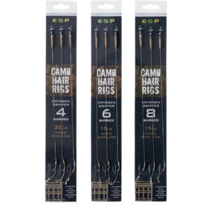 Esp Przypony Camo Hair Rig Gripper 8 z zadziorem