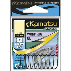 Kamatsu Worm Jig UL 10 K-140 Czarny Nikiel Oczko