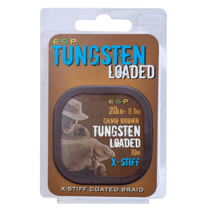 Plecionka ESP Tungsten Loaded X-STIFF 10m 9,1kg Brązowa