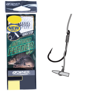 Haczyki z przyponem Owner Method Feeder z push-stopem roz. 14