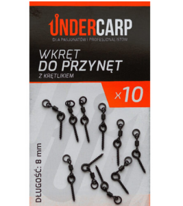 Undercarp Wkręt do przynęt z krętlikiem 8 mm