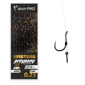 Przypony Matchpro Method Feeder Masters M16B Bezzadziorowe z Igłą 14 - 0,20mm - 8szt
