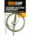 Undercarp gotowy zestaw karpiowy z leadcorem i mocnym klipsem 45 lbs / 100 cm zielony