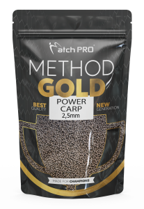 Method Gold Pellet Power Carp 2,5mm Matchpro 700g  
