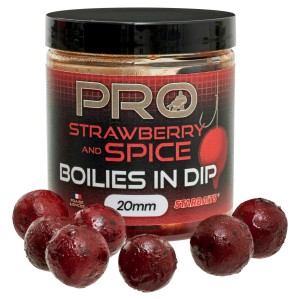 Kulki Starbaits Boilies In Dip 20mm Strawberry Spice 150g   