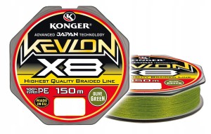 Plecionka Konger Kevlon x8 Olive Green 0,12mm - 150m