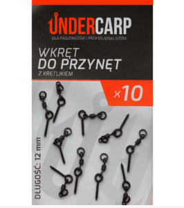 Undercarp Wkręt do przynęt z krętlikiem 12 mm